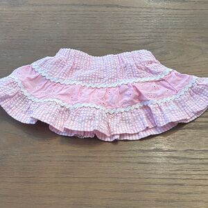 George Kids Pink Checkered Skirt